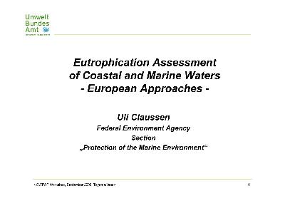 eutrophication