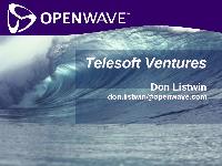 openwave systems inc. Market scenarios pessimistic base case optimistic handset replacement cycles next gen. Network rollout availability of data enabled