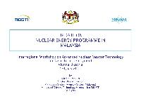 The Malaysian Nuclear Power Sector