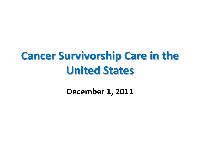 Cancer Sector in The United States
