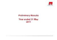Investor presentation: Cleaning Compound for Year 2011