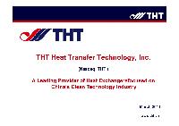 Investor presentation: Heat Exchanger in China for Year 2011