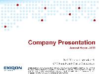 Investor presentation: Diagnostics for Year 2011
