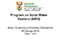 Solar Water Heater Sector Brief