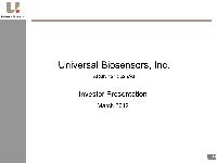 Investor presentation: In Vitro Diagnostic in The United States for Year 2011