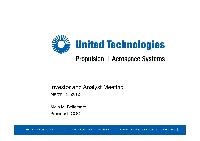 Investor presentation: Aerospace for Year 2011