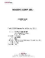 Moody's Corp. - Annual Report 2011