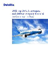 Company Report: Aerospace and Defense in The United States for Year 2011