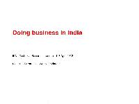 Investor presentation: Aerospace and Defense in India for Year 2011